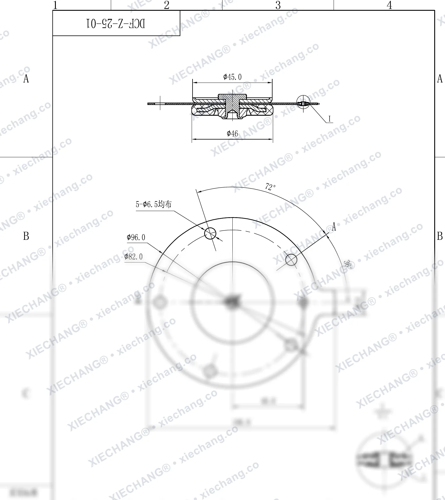 DCF-Z-25-01 · DN25 — Montaj Resmi