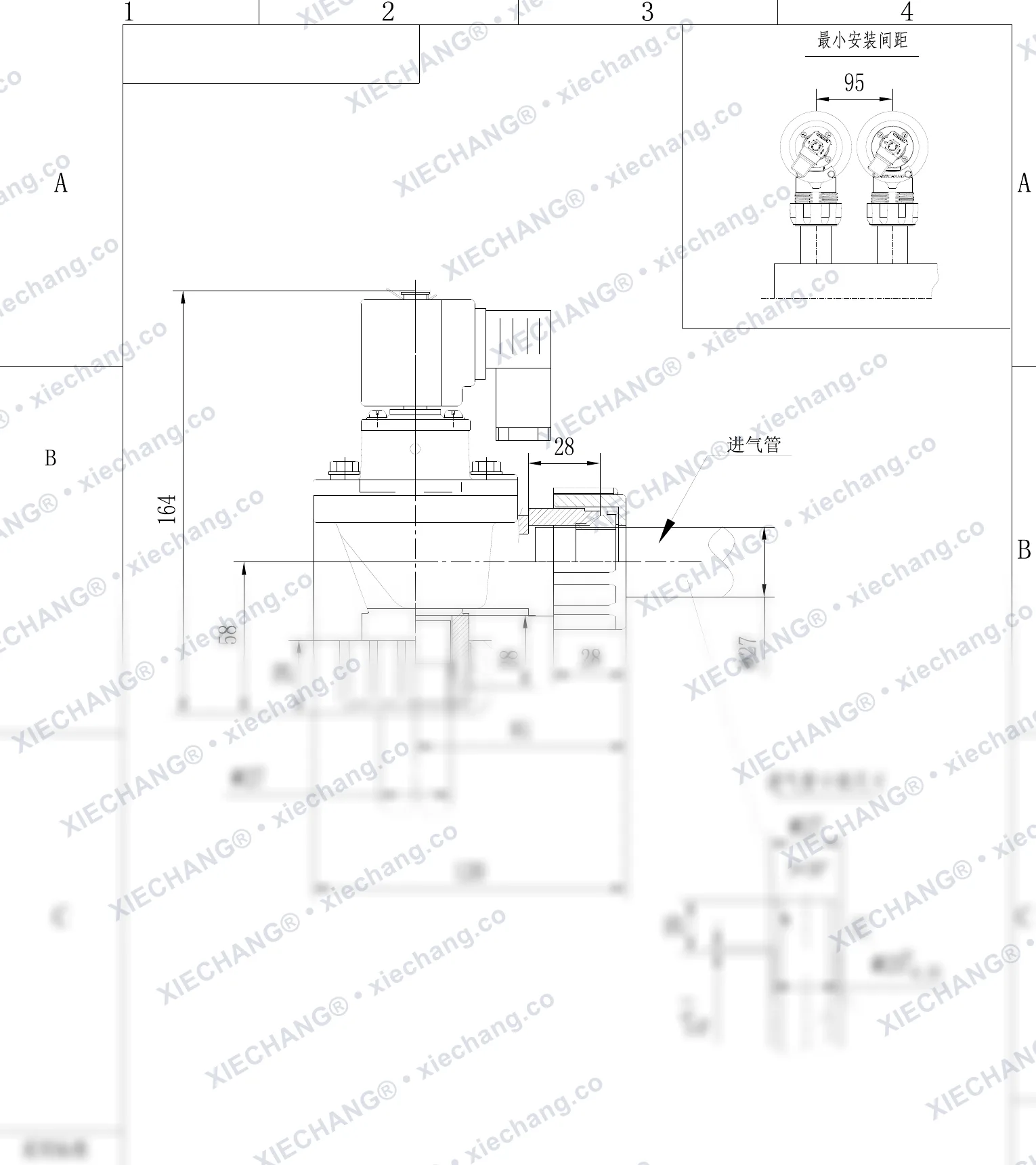 DCF-ZM-20-C · 3/4" · erkek dişli darbeli valf — Montaj Çizimi