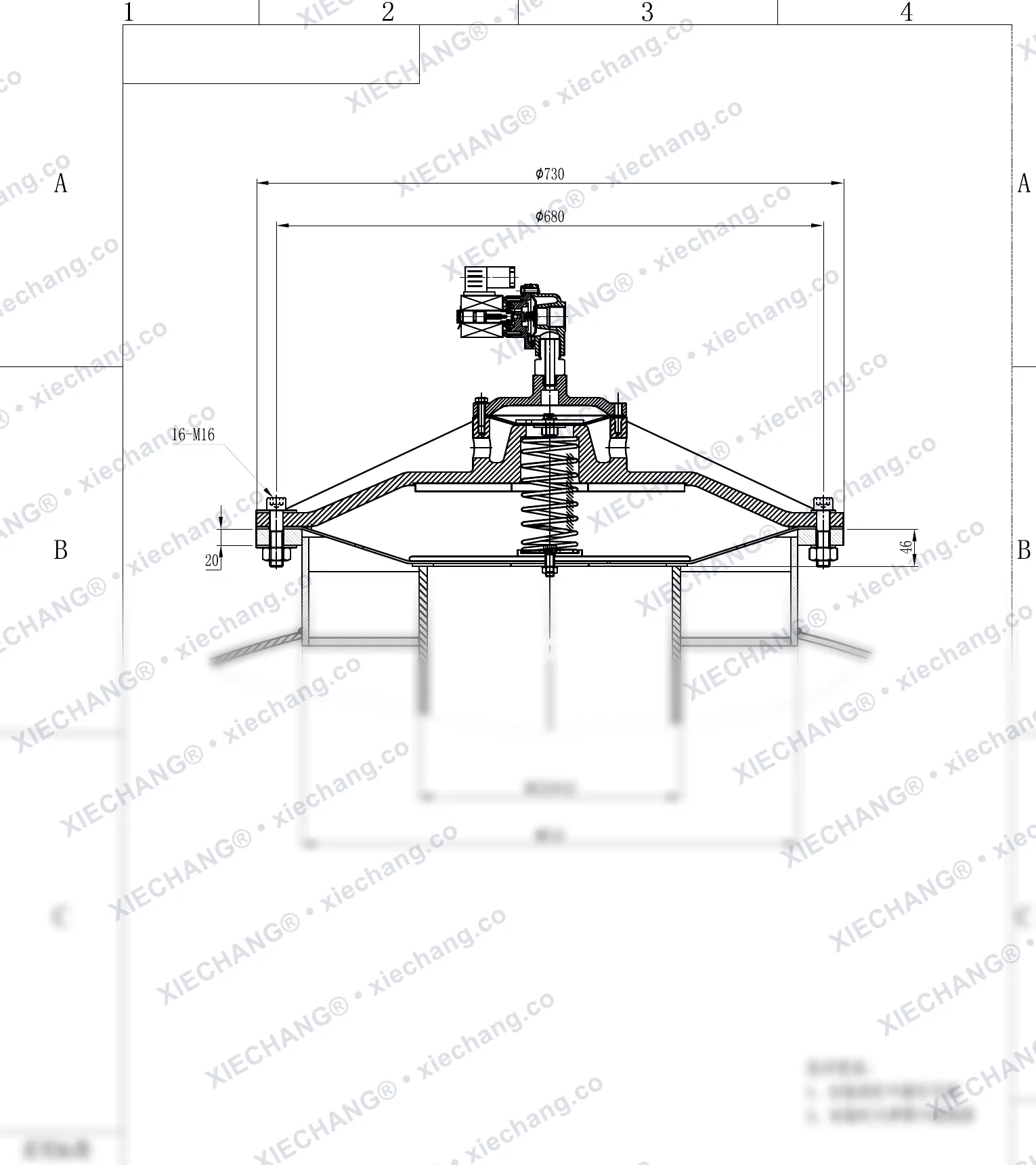 DMY-III-300C · 12 inç · daldırmalı düşük basınçlı darbeli valf — Montaj Çizimi