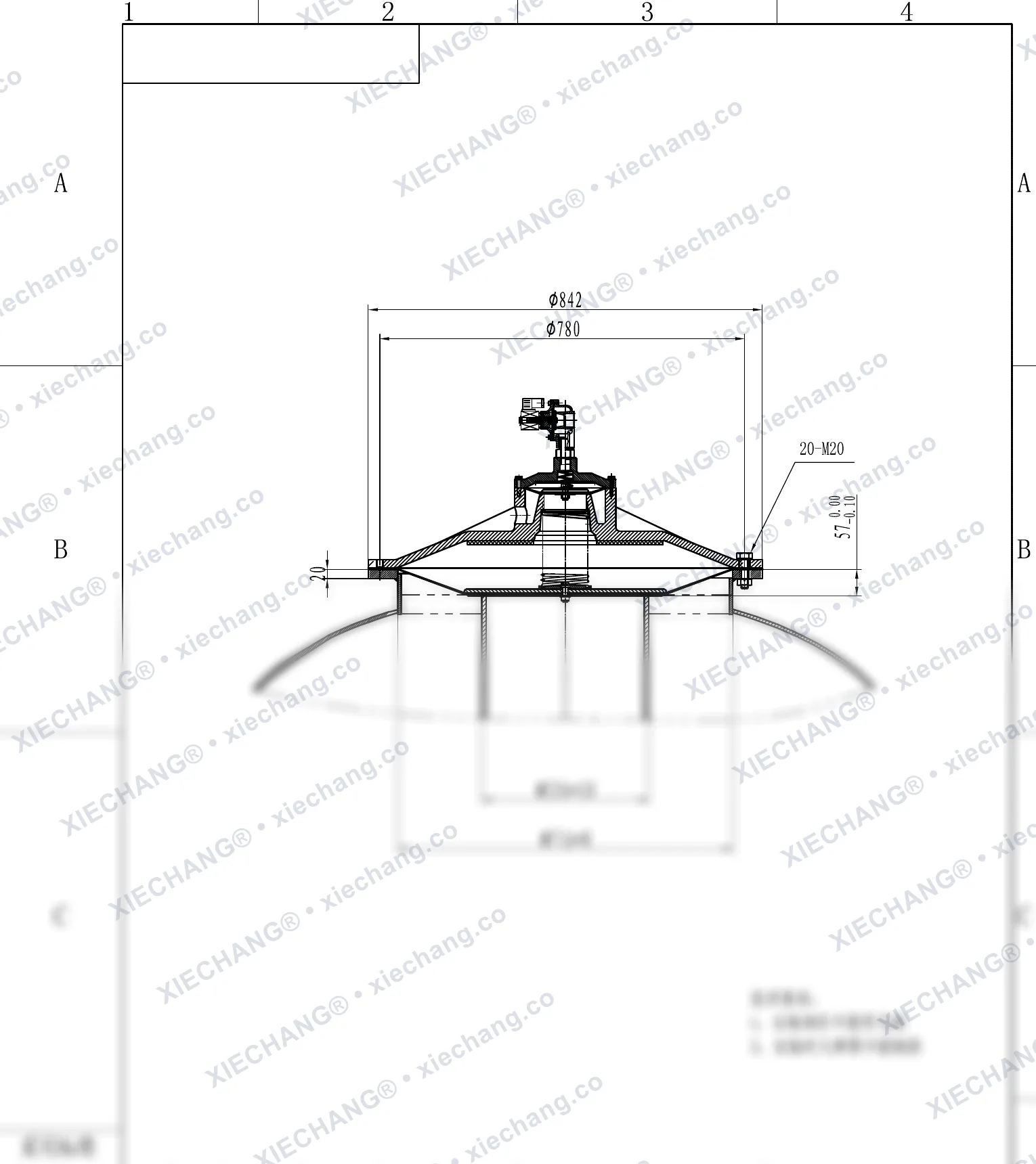 DMY-III-350C · 14 inç · daldırmalı düşük basınçlı darbeli valf — Montaj Çizimi